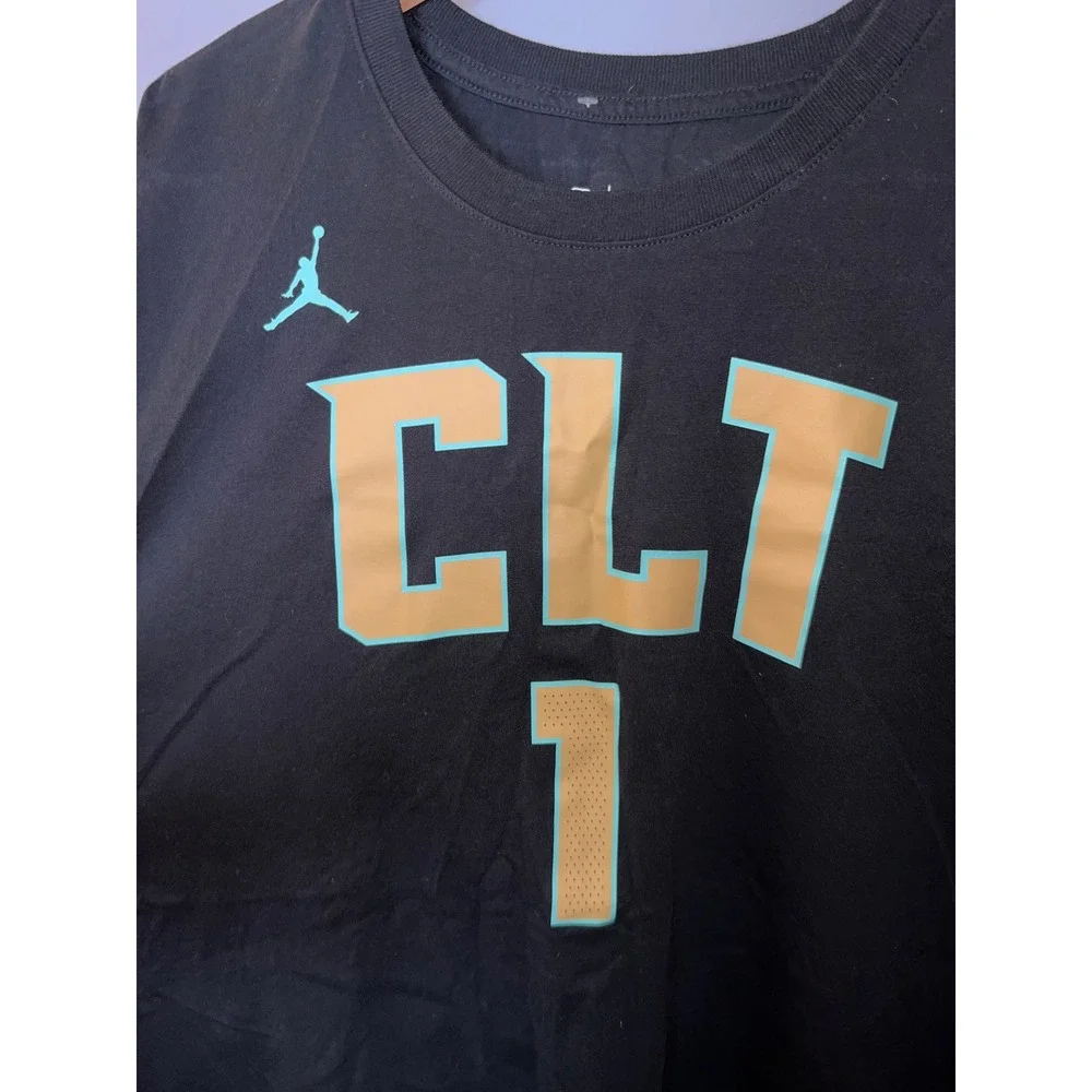 Jordan Charlotte Hornets LaMelo Ball CLT 1 NBA T-Shirt Black 3XL